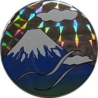 ホログラムメタリック缶バッチサンプル