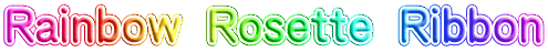 Rainbow  Rosette  Ribbon